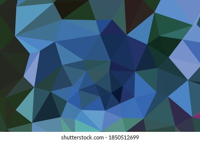 Blue vivid polygonal mosaic background, creative design templates Illustration