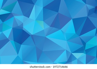 Blue vivid polygonal mosaic background, creative design templates Illustration