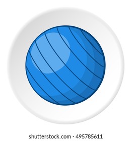 Blue volleyball ball icon. Cartoon illustration of blue volleyball ball vector icon for web