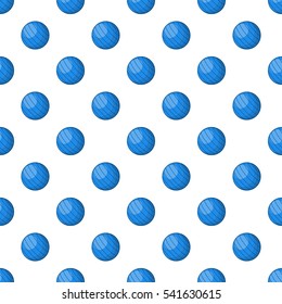Blue volleyball ball pattern. Cartoon illustration of blue volleyball ball vector pattern for web