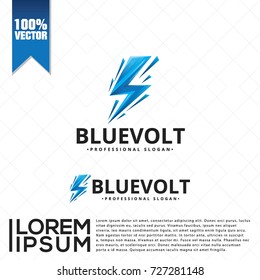 Blue Volt Logo Vector