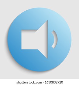 BLUE VOLUME BUTTON SIGN VECTOR 