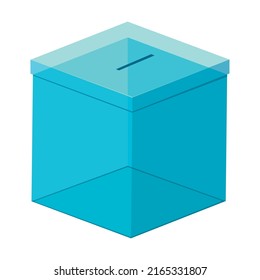 blue vote box icon isolated
