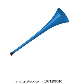 Blue Vuvuzela isolated on a white background