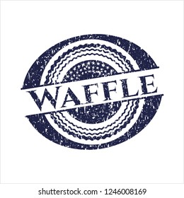 Blue Waffle grunge style stamp