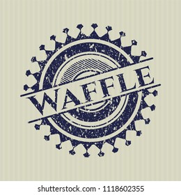 Blue Waffle with rubber seal texture