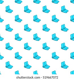 Blue wakeboarding boot pattern. Cartoon illustration of blue wakeboarding boot vector pattern for web