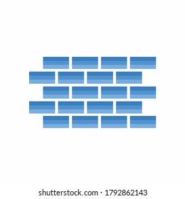Blue wall brick vector template