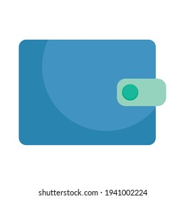 blue wallet on white background