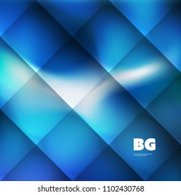 Blue Wallpaper, Background, Flyer or Cover Design for Your Business with Abstract Striped and Checkered Pattern - Applicable for Reports, Presentations, Placards, Posters - Creative Vector Template