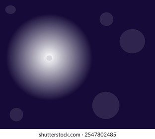 Blue wallpaper background illustration design with gradation of solid and faint white circles
