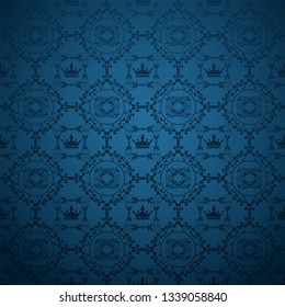 Blue Wallpaper background pattern texture, vector