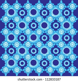 Blue wallpaper from beads on dark blue background