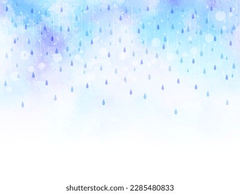 blue wallpaper with image of rain