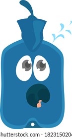 Blue warmer, illustration, vector on white background