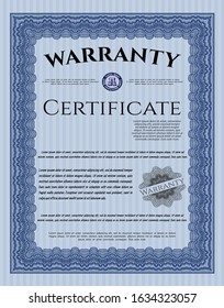 Blue Warranty. Superior design. Easy to print. Detailed. 
