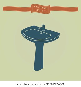 Blue Washbasin icon