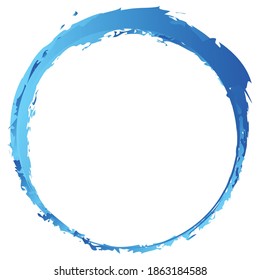 Blue Water, aqua, fluid or liquid grungy, grunge and textured circle, circular textured element vector