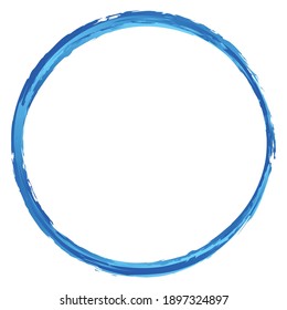 Blue water, aqua, fluid, and liquid grungy, grunge, textured circle, circular element vector