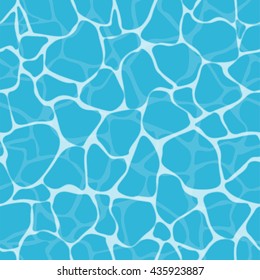 Blue Water Background. Seamless blue ripples pattern. Vector illustration.