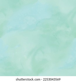 Blue Water Background. Blue Seamless Texture. Green Art Paint. Sea Gradient Background. Water Seamless Repeat. Sea Pastel Vector. Abstract Sea Template. Soft Seamless Background. Blue Watercolor Ocean Stock Vector