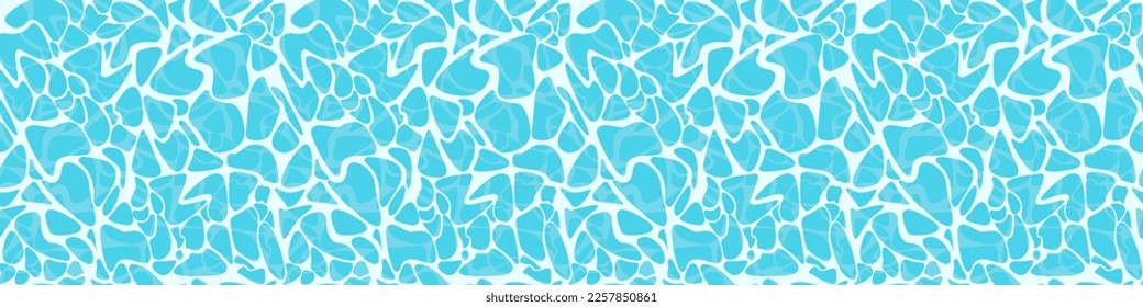 Blue water background. The texture of the water. Sea, ocean or pool. Vector illustration