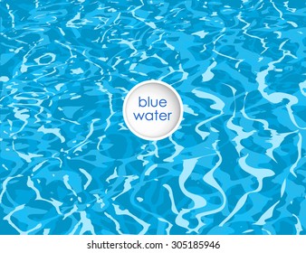 Blue water background. Vector illustration