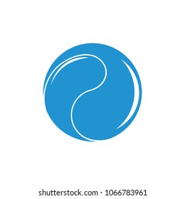 blue water ball simple logo vector