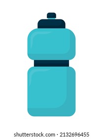 blue water bottle over white