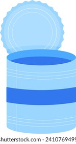 Blaue Wasserflasche, Plastik, Vektorgrafik. Flat Design leere Wasserkühler Flasche.
