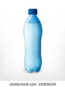 Blue water bottle. Vector icon. EPS10