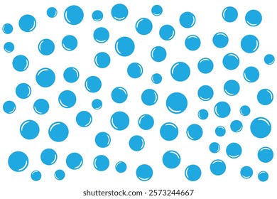 blue water bubble background, vector background