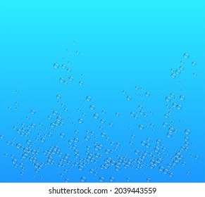 Fondo de burbuja de agua azul. Fondo del vector