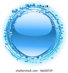 Blue water bubble icon