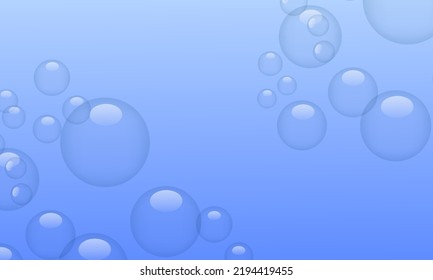 blue water bubble vector illustration for background
