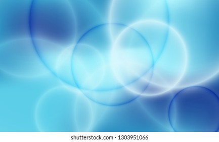 Blue water with bubbles abstract vector illustration. Bokeh lights poster vector background. Bubbles backdrop. Beach party poster wallpaper. Blurry bokeh lights stylish colorful blurred background.