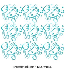 blue water bubbles patern