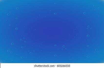 blue water with bubbles vector background