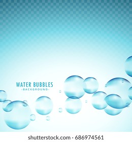 blue water bubbles vector background