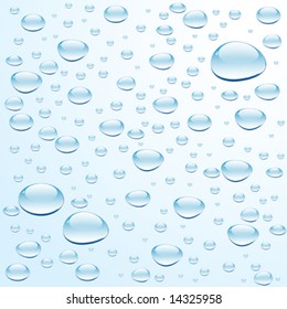 Agua azul con ilustración vectorial de burbujas