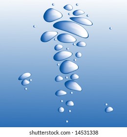 Blue water with bubbles vector illustration