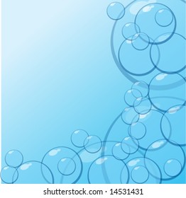 Blue water with bubbles vector illustration