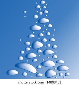 Blue water with bubbles vector illustration