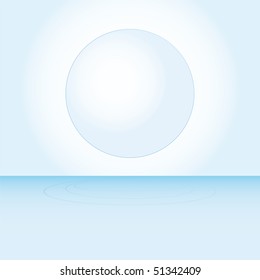 Blue water with bubbles vector illustration