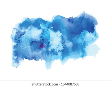 blue water color paint background vector