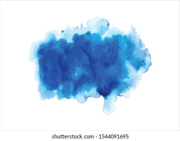 blue water color paint background vector