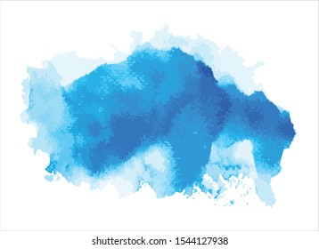 blue water color paint background vector