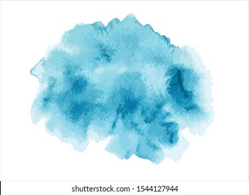 blue water color paint background vector