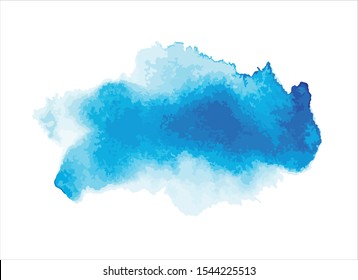 blue water color paint background vector