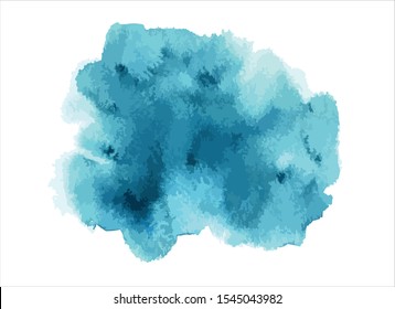 blue water color paint stroke background vector